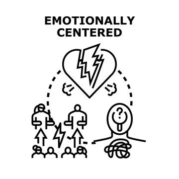 People interacting having emotional difficulty and conflict Stock Illustration
