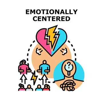 People interacting having emotional difficulty and conflict Stock Illustration