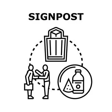 People interacting with various items representing a concept Stock Illustration