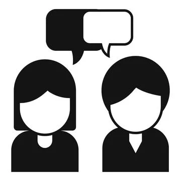 People interaction icon simple vector. Digital social イラスト素材