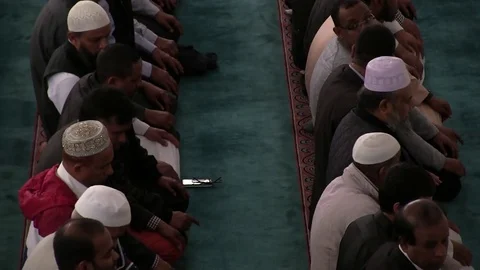People in Islamic prayer Stock Footage 83831911