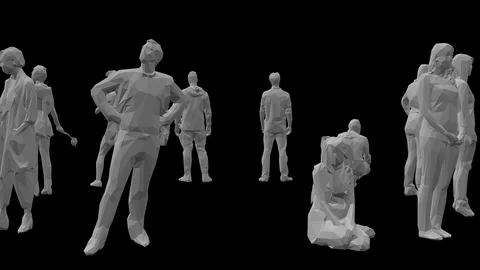 People in isolated black loop animation Vídeos de archivo 111749507