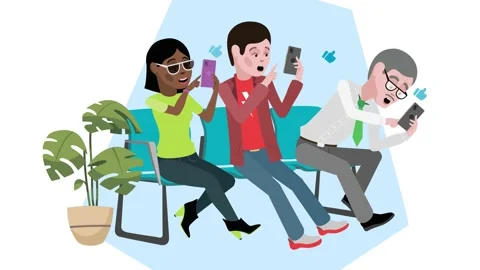 People like it. Blue background. Stock Footage 221585893