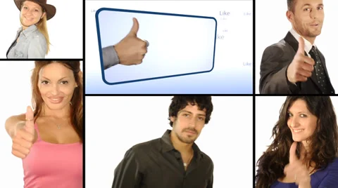 People like it, collage 스톡 동영상 33720637