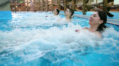 People in the jacuzzi 3 Stock-Footage 33230884