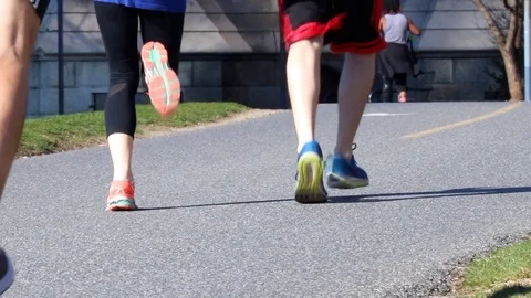 People jogging and exercising Stock Footage 74161304
