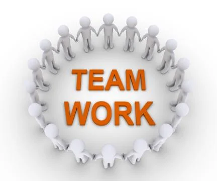 People joined as a team Stock Illustration
