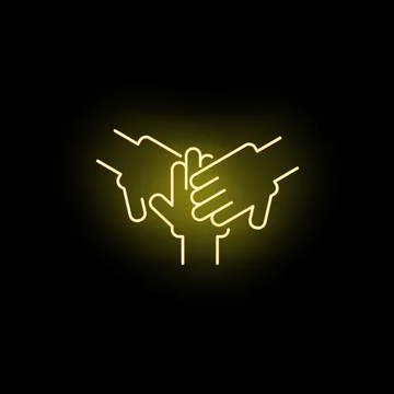 People joining hands in a team huddle concept Ilustración de archivo