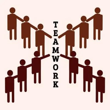 People joining for teamwork Stock Illustration