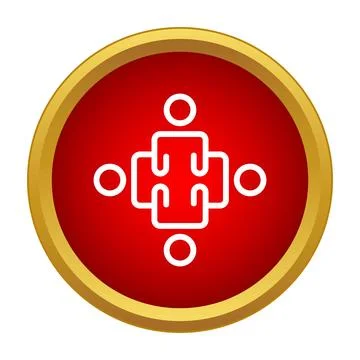 People joining together forming a team icon Stock Illustration