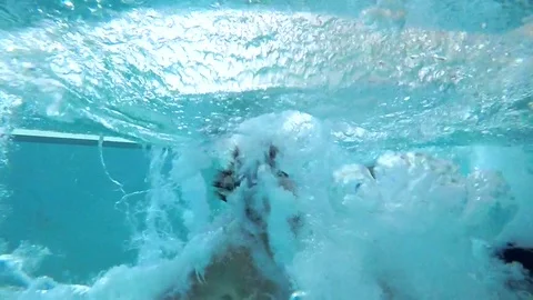 People Jump in the Water Stock Footage 85157341