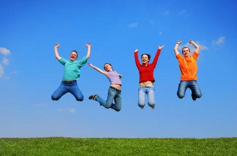 People jumping Stock Photos