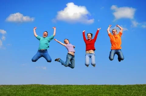 People jumping Stock Photos