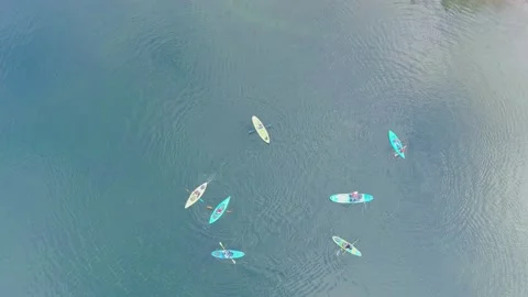 People kayaking in Alaska Video stock 208799758