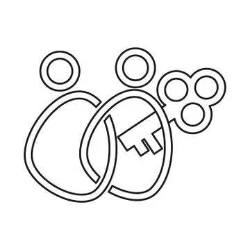 People key Commitment Teamwork Together Outline Logo イラスト素材