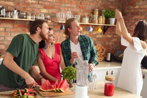 People at kitchen Stock Photos