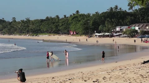 People Learn to Surf in the Ocean Stock Footage 67531409