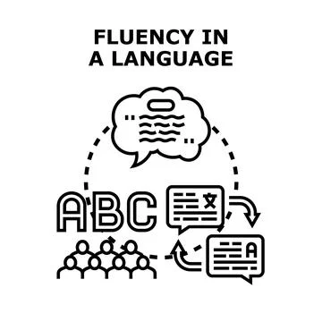 People learning and communicating in different languages Stock Illustration