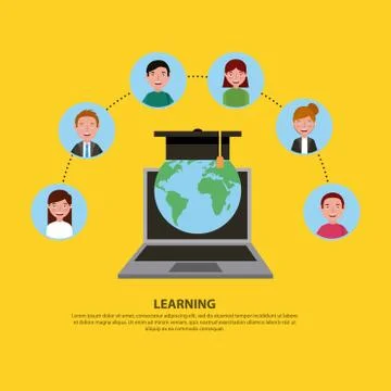 People learning concept Stockillustratie