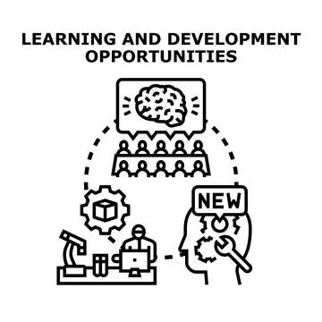People learning, developing new skills, gaining knowledge Stock Illustration