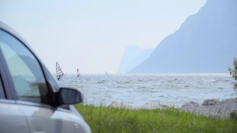 People Learning Windsurfing Stock Footage 111204124