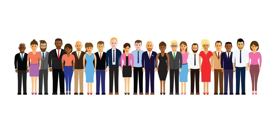 People in a line Stock-Illustration