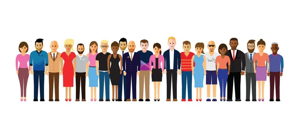 People in a line Stock-Illustration