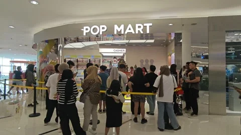 People lining up on the store Stock Footage 337086633