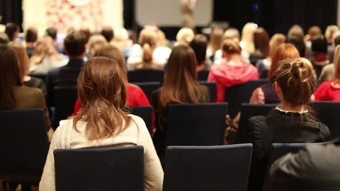 People listen to the audience Stock Footage 81626491
