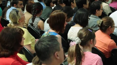 People listen to an interesting presentation Stock Footage 66587107