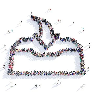 People loading icon 3d Stock Illustration