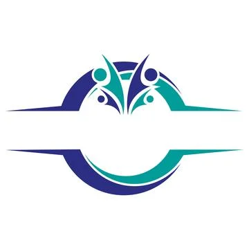 People logo design icon vector community logo template Stock Illustration