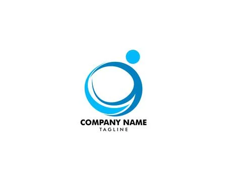 People logo design template with circle Stock Illustration