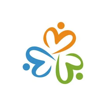 People Logo Design Vector Template Stock Illustration