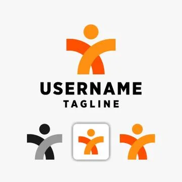 People logo simple Stock Illustration