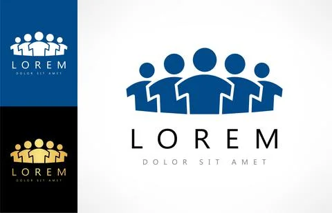 People logo vector. Socium design. Stock Illustration