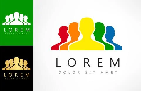 People logo vector. Socium design. Stock Illustration