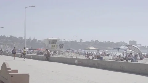 People Longboarding by the Beach 스톡 동영상 83719592
