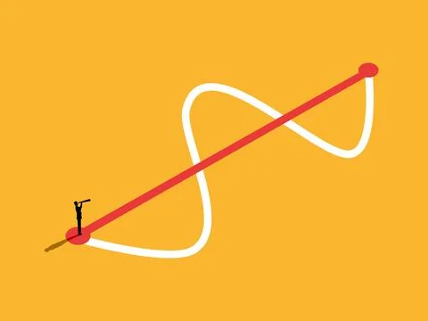 People look for shortcuts to solving problems Illustrazione stock