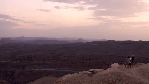 People looking at the view,yoash mountain Stock Footage 119321197