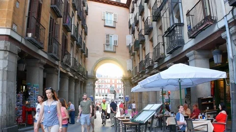 People in Madrid Stock Footage 93352426