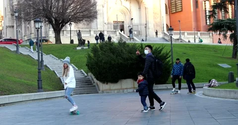 People in Madrid Stock Footage 145796133