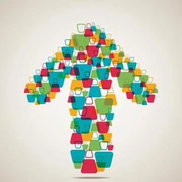 People make arrow shape vector Stock Illustration