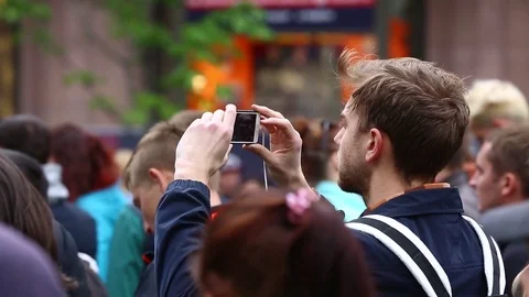 People make selfies. Stock Footage 75609642