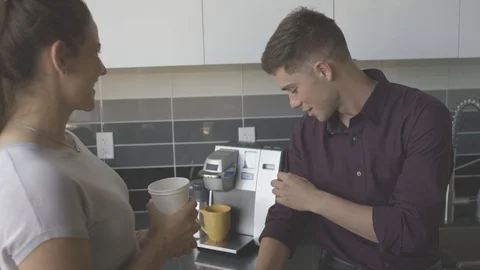 People making coffee in work office Video stock 94240079