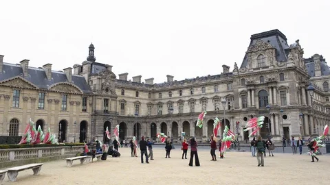 People making a street performance during COP21 in Paris Video stock 94996123