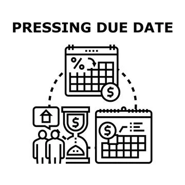 People managing financial deadlines finding urgent payment solutions Stock Illustration