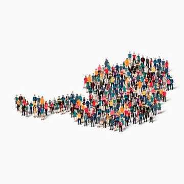 People map country austria vector Illustrazione stock