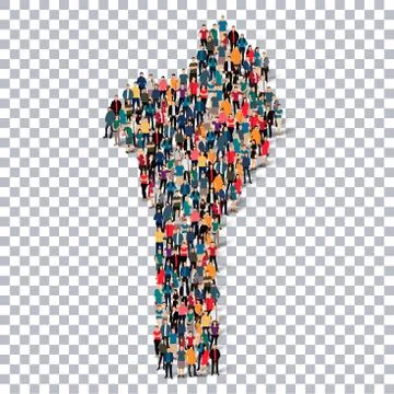People map country Benin vector Illustrazione stock