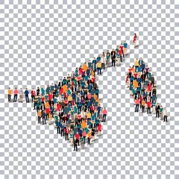 People map country Bruney Illustrazione stock